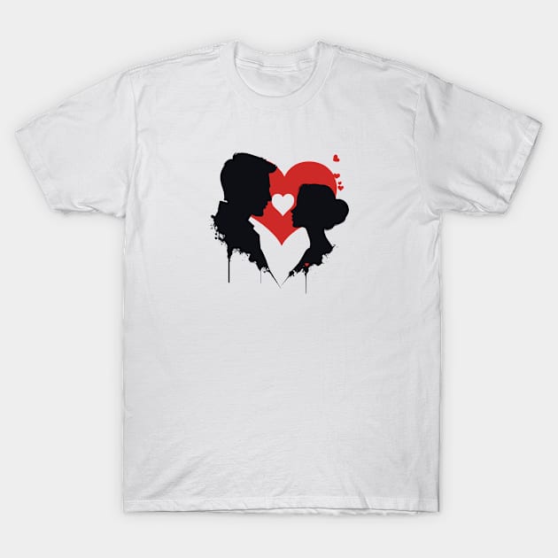 Forever Carried by the Red - Romantic Valentines Day T-Shirt by Orento